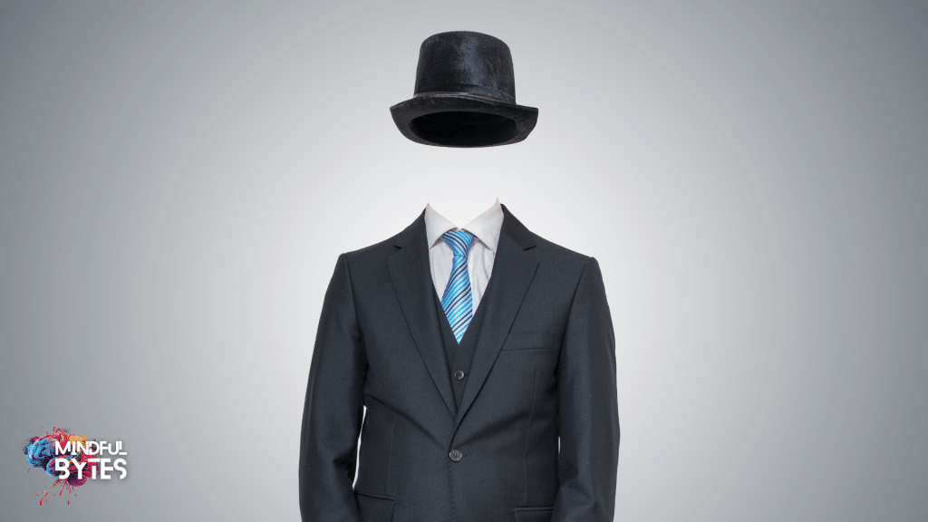 invisible man wearing suit and hat